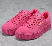 femmes chaussures puma by rihanna creeper leather girl rose